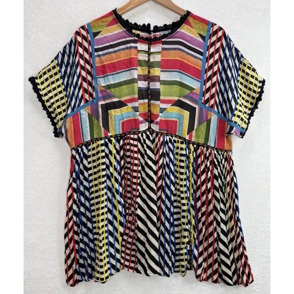 Anthropologie Conditions Apply Kynsa Tunic Top Size Large - Picture 3 of 13